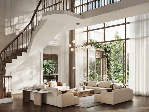 trang trí biệt thự tân cổ điển