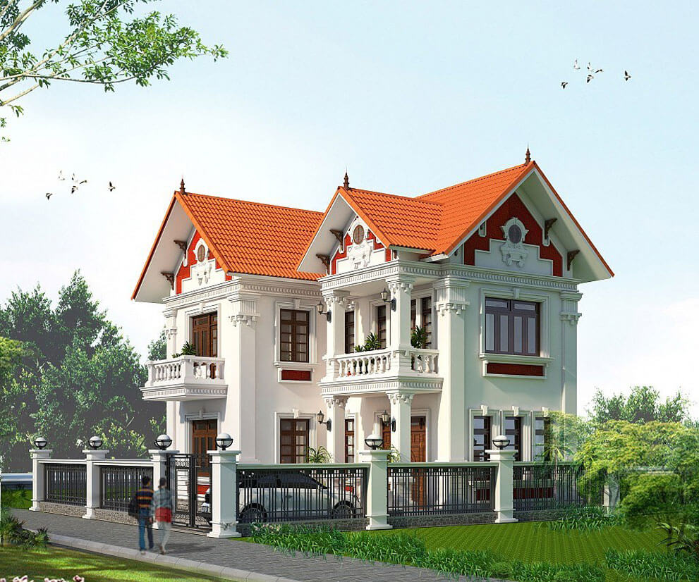 mẫu biệt thự 2 tầng 4 phòng ngủ đẹp 2