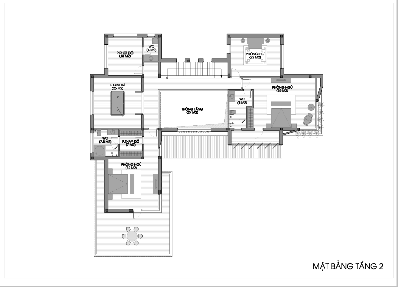 mẫu biệt thự 2 tầng có bể bơi phong cách hiện đại 9