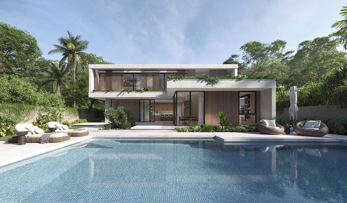 biệt thự hiện đại chữ l 3