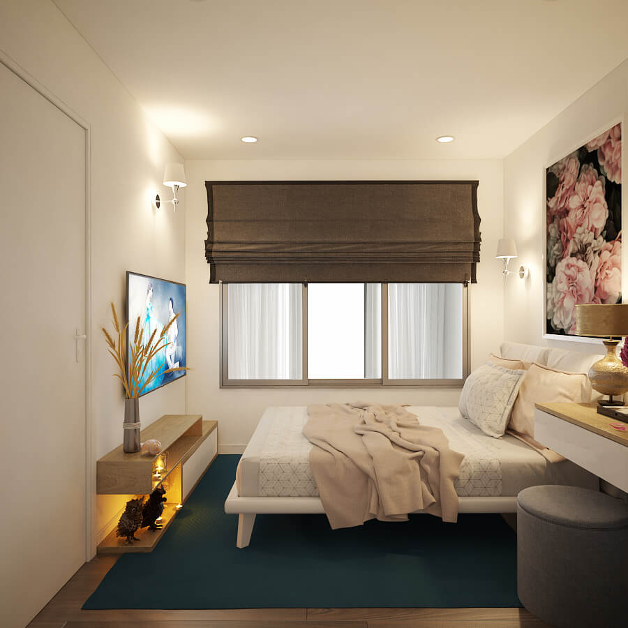 diện tích phòng ngủ 13m2 3
