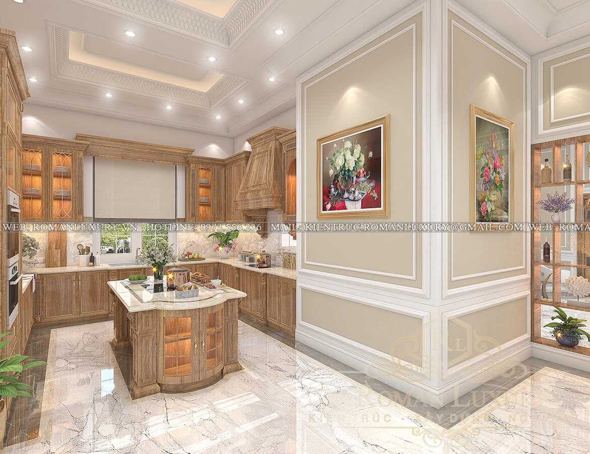 tủ bếp tân cổ điển 02 
