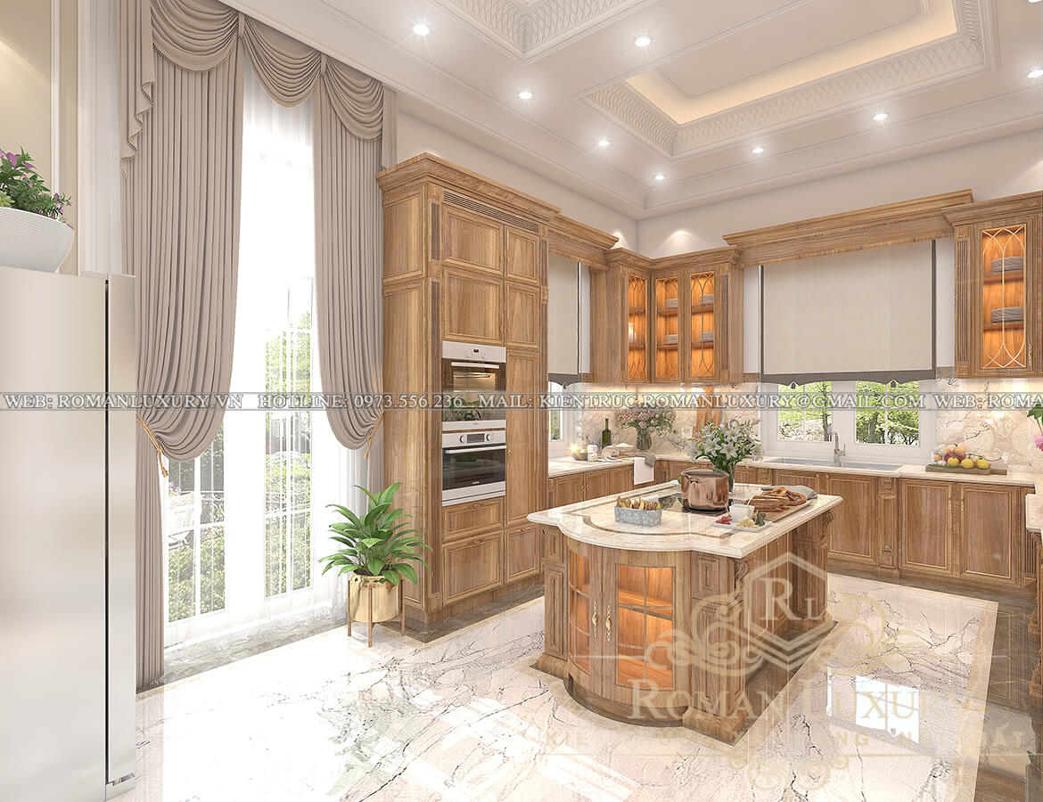 tủ bếp tân cổ điển 02