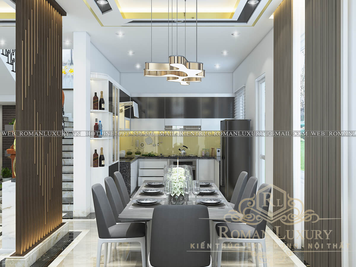 phòng khách mẫu biệt thự 3 tầng kiểu pháp