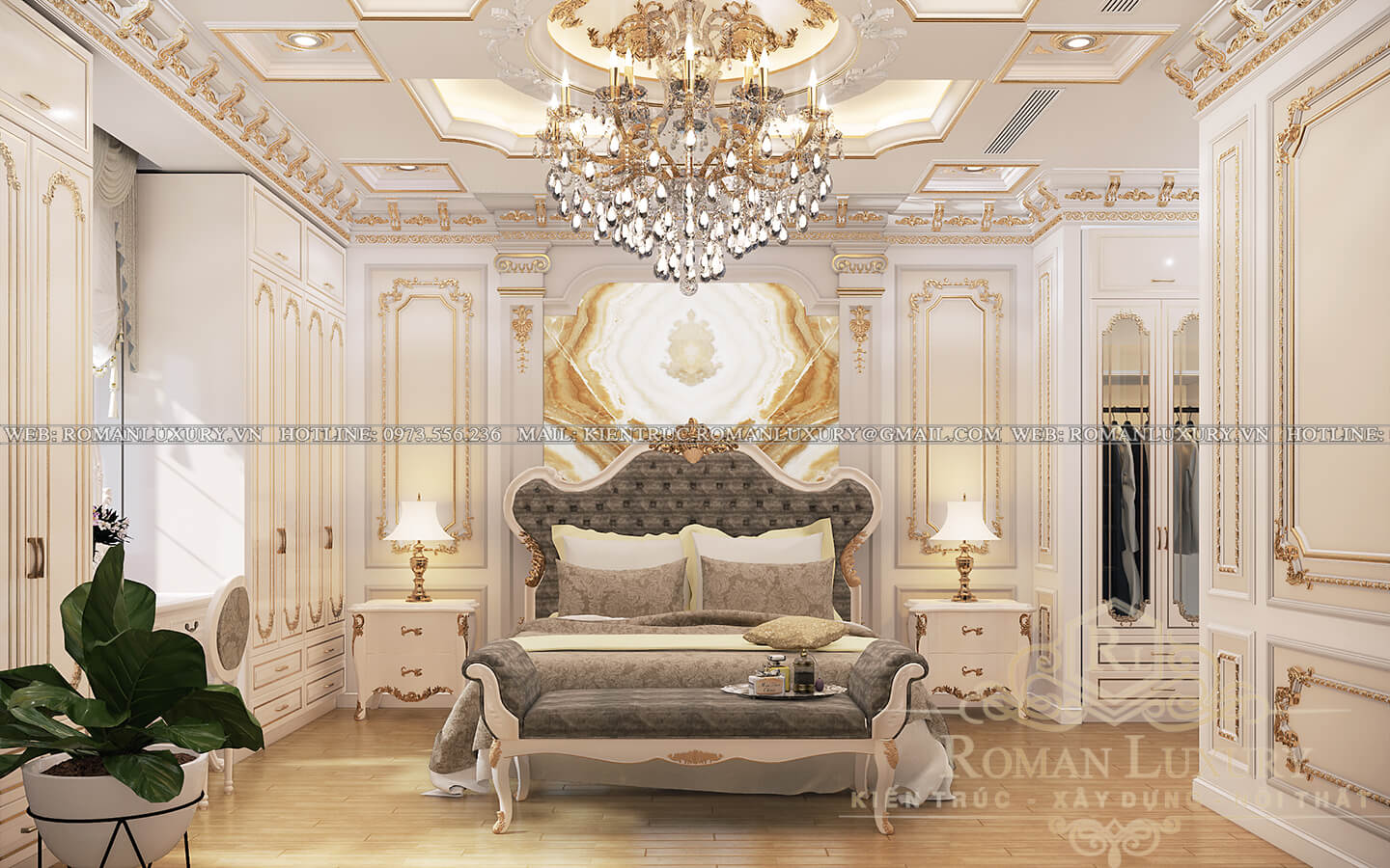 phòng ngủ mẫu biệt thự cổ điển đẹp