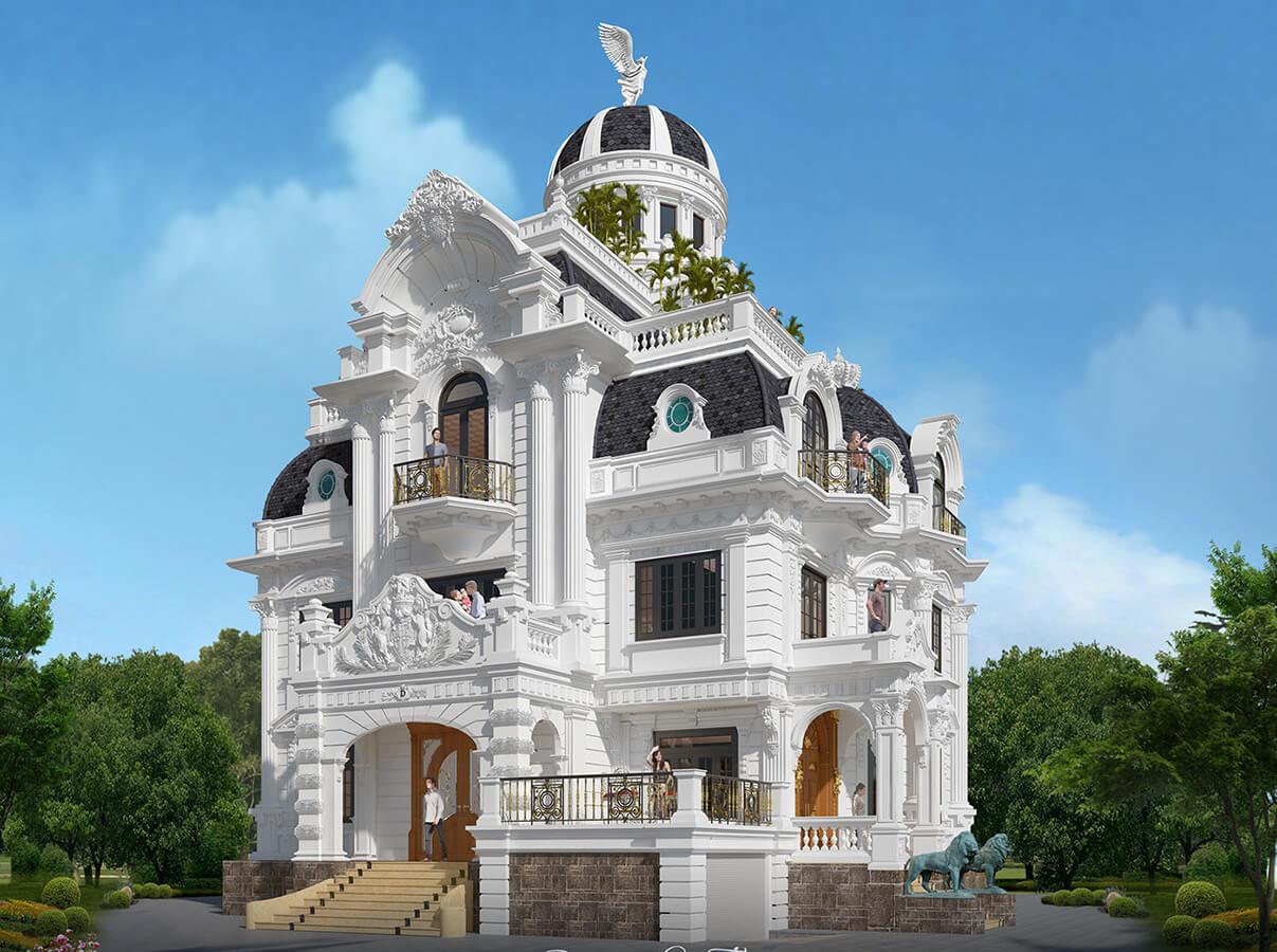 mẫu biệt thự cổ điển pháp đẹp sang trọng 2