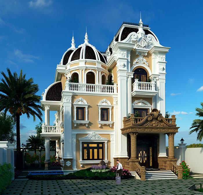 mẫu biệt thự cổ điển pháp đẹp sang trọng 4
