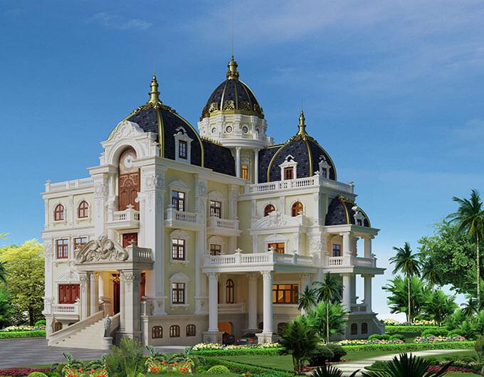 mẫu biệt thự lâu đài tân cổ điển đẹp 2