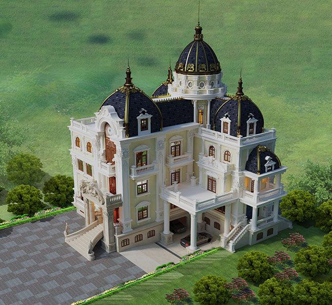 mẫu biệt thự lâu đài tân cổ điển đẹp 4