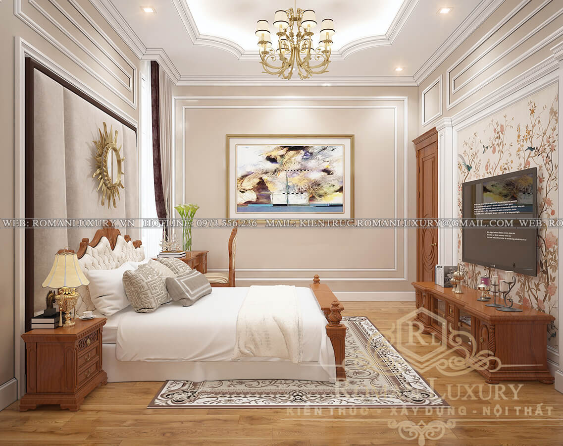 phòng ngủ nhà phố bán cổ điển