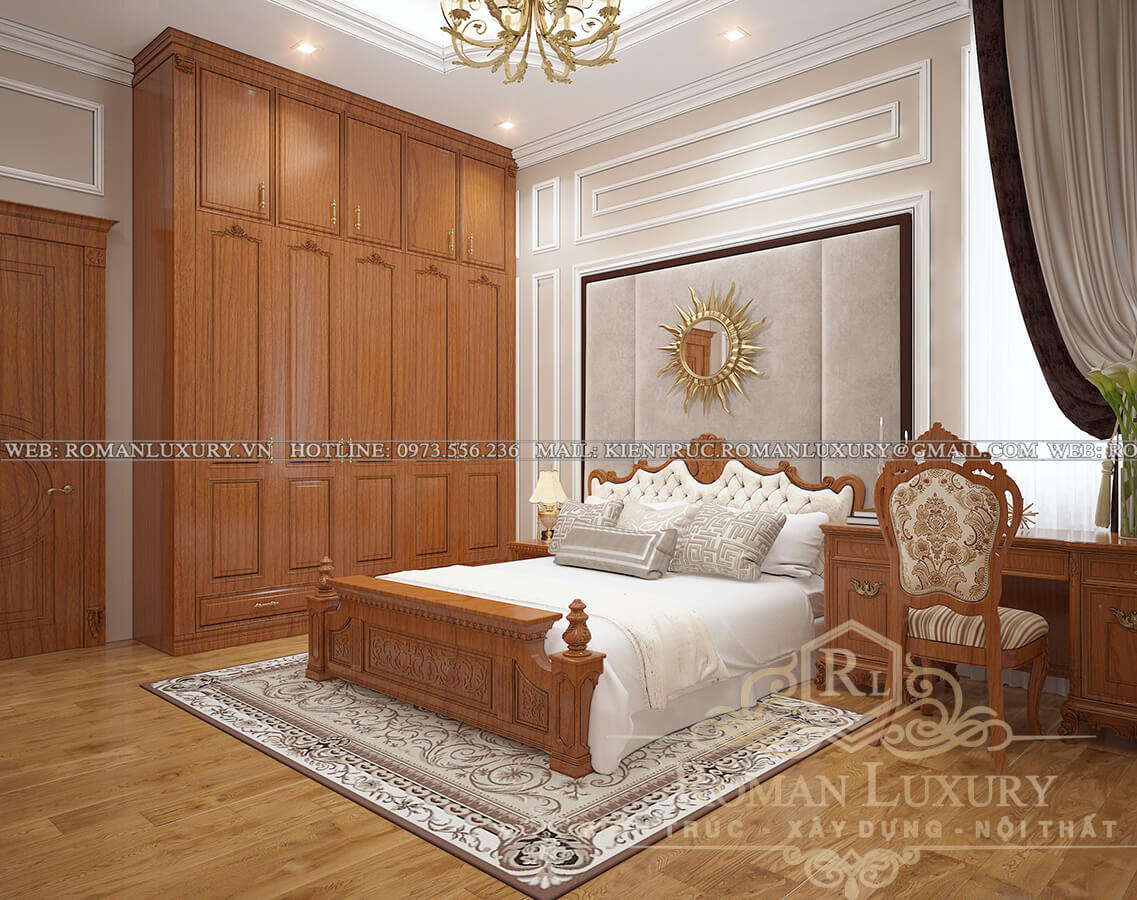 phòng ngủ nhà phố bán cổ điển