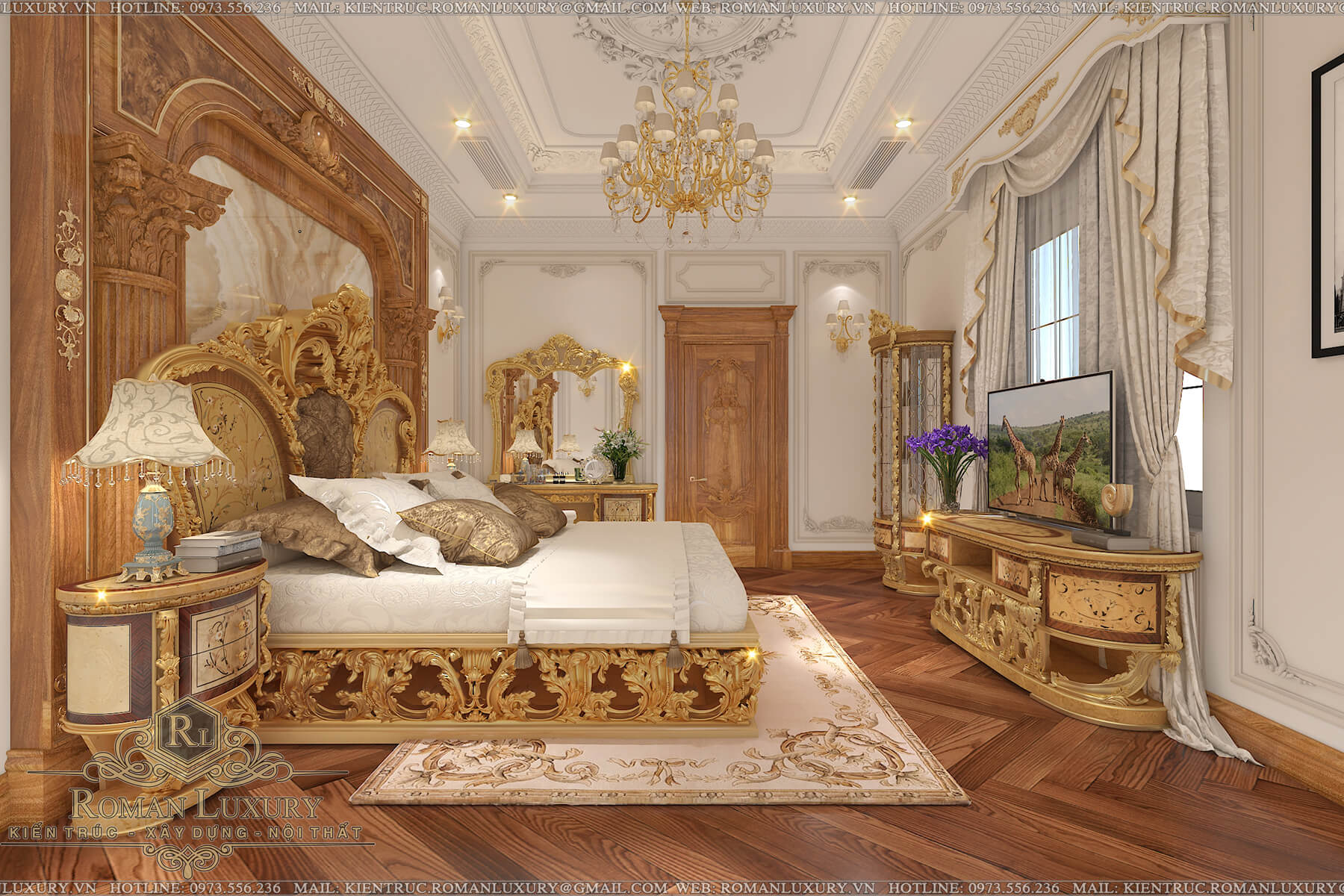 phòng ngủ tân cổ điển 02