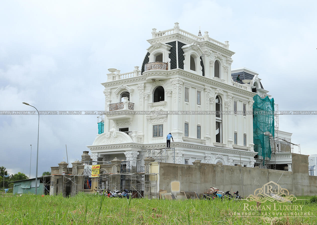 thi công mẫu biệt thự cổ điển đẹp 33