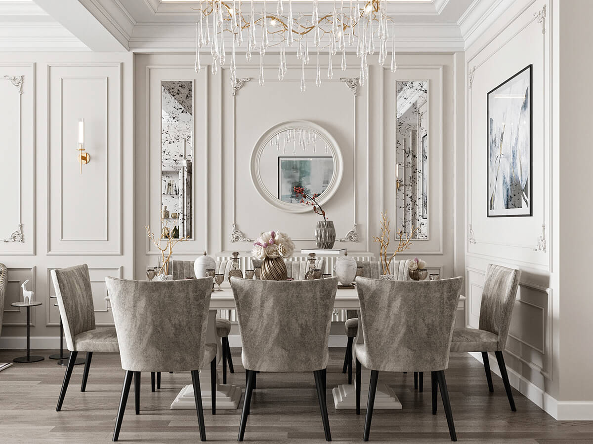 thiết kế nội thất chung cư 110m2 cổ điểnn đẹp 6