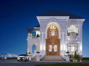 thiết kế biệt thự 2 tầng cho gia đình 3 thế hệ