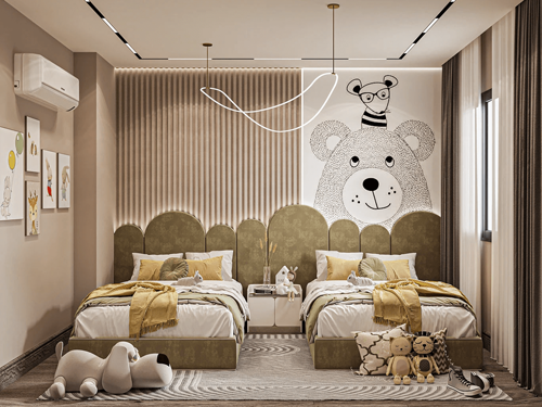 phòng ngủ cho con trong biệt thự