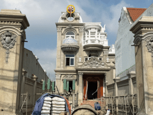 thi công biệt thự tân cổ điển 8x18m