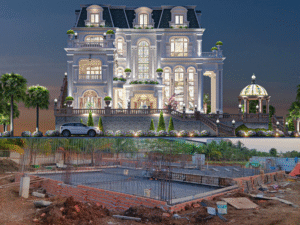 thi công dinh thự tân cổ điển tại Đồng Nai