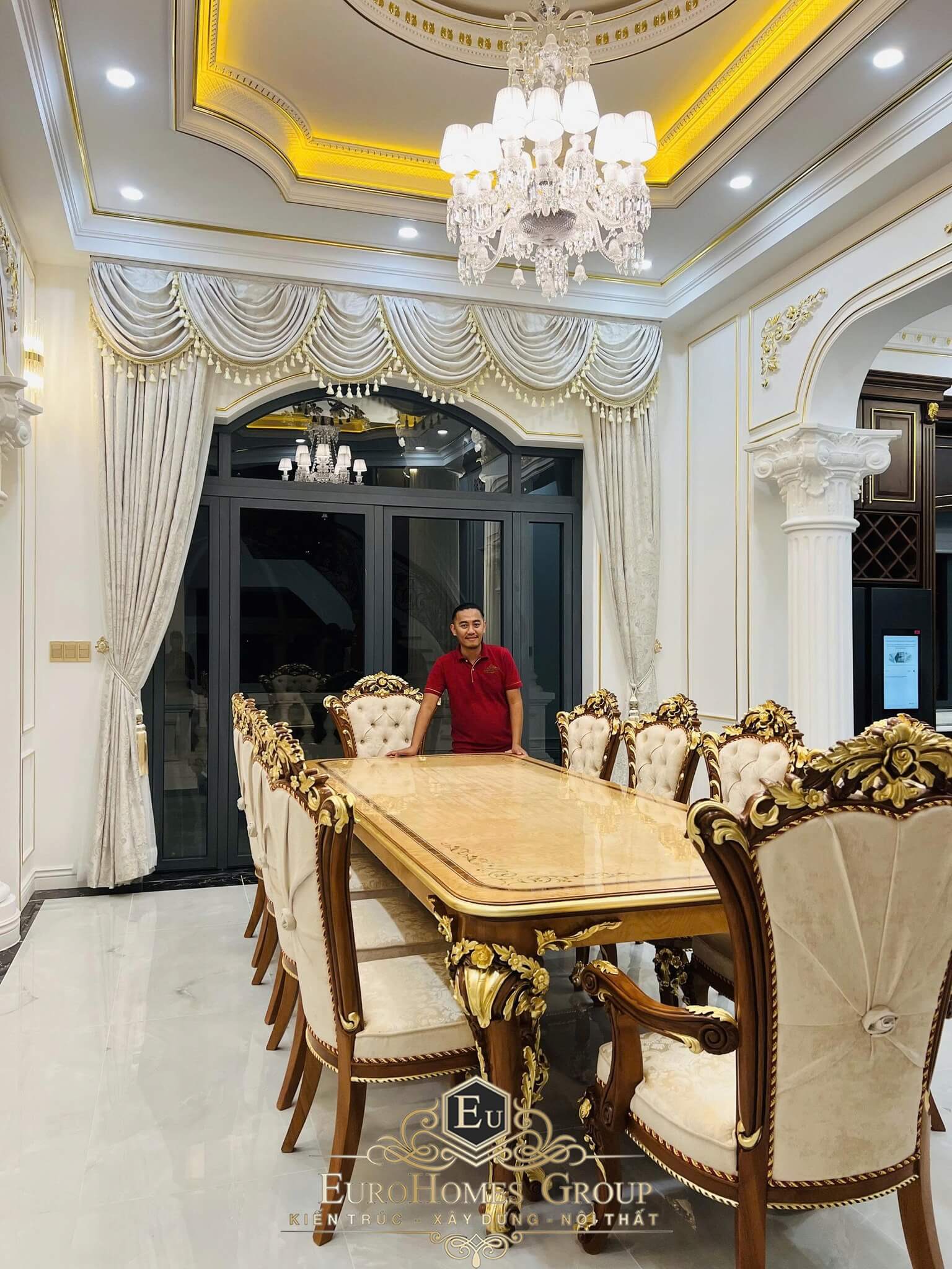 xưởng thi công nội thất gỗ tân cổ điển