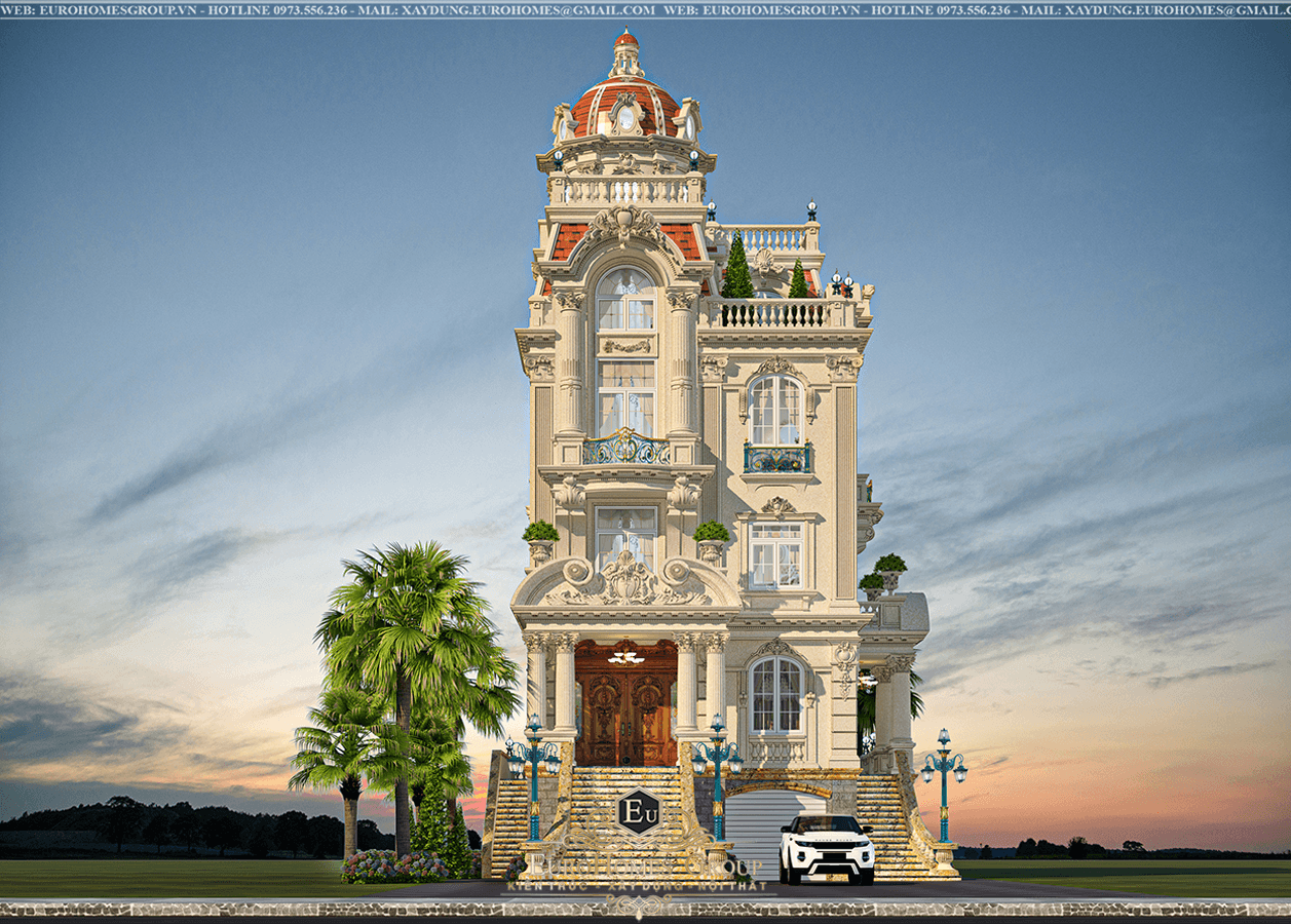 biệt thự 3 tầng tân cổ điển pháp 
