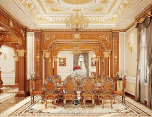 nội thất phòng ăn tân cổ điển eurohomes