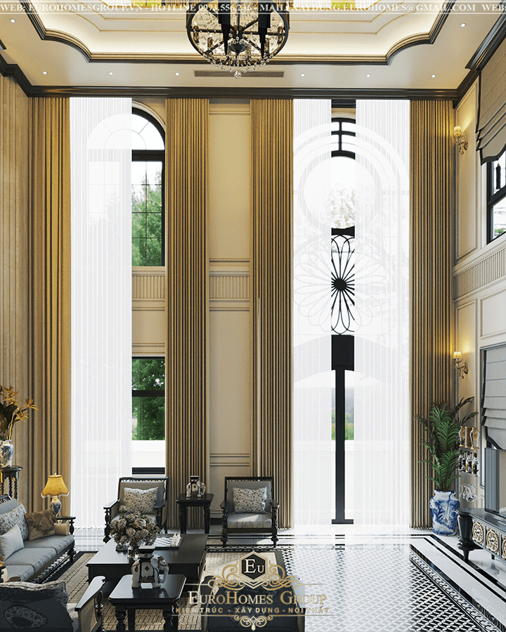 biệt thự thông tầng phong cách indochine
