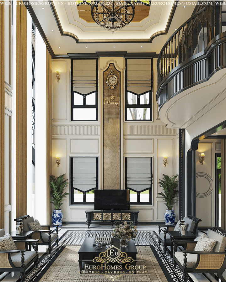 biệt thự thông tầng phong cách indochine