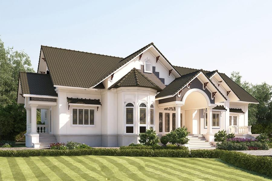 biệt thự vườn 1 tầng tân cổ điển