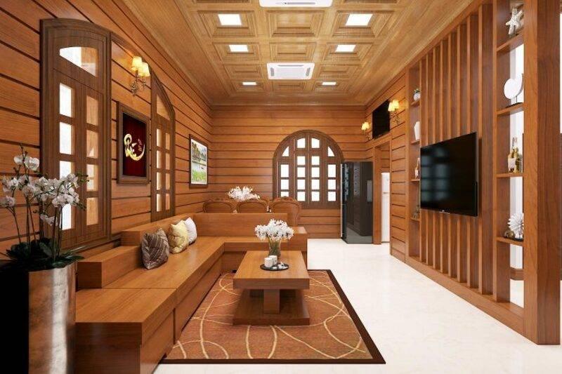 thiết kế nội thất gỗ căm xe