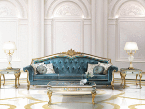 sofa tân cổ điển gỗ tự nhiên