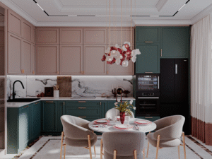 xu hướng thiết kế tủ bếp tân cổ điển